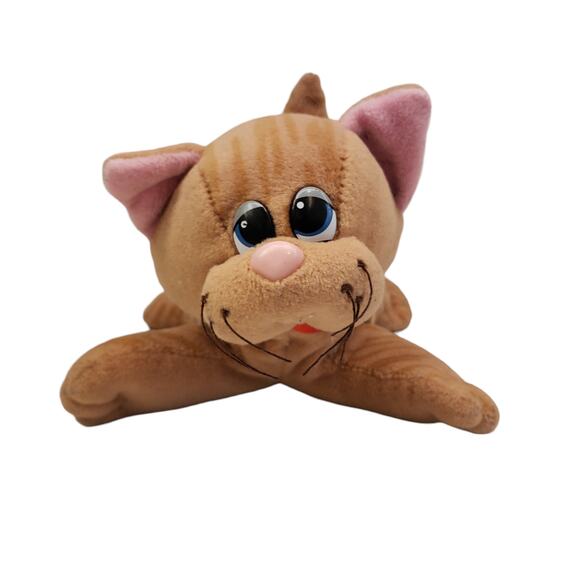 Vintage 1980s Pound Purries Small Orange Stripe Tabby Kitty Cat Plush Kitten 7" - Picture 10 of 11